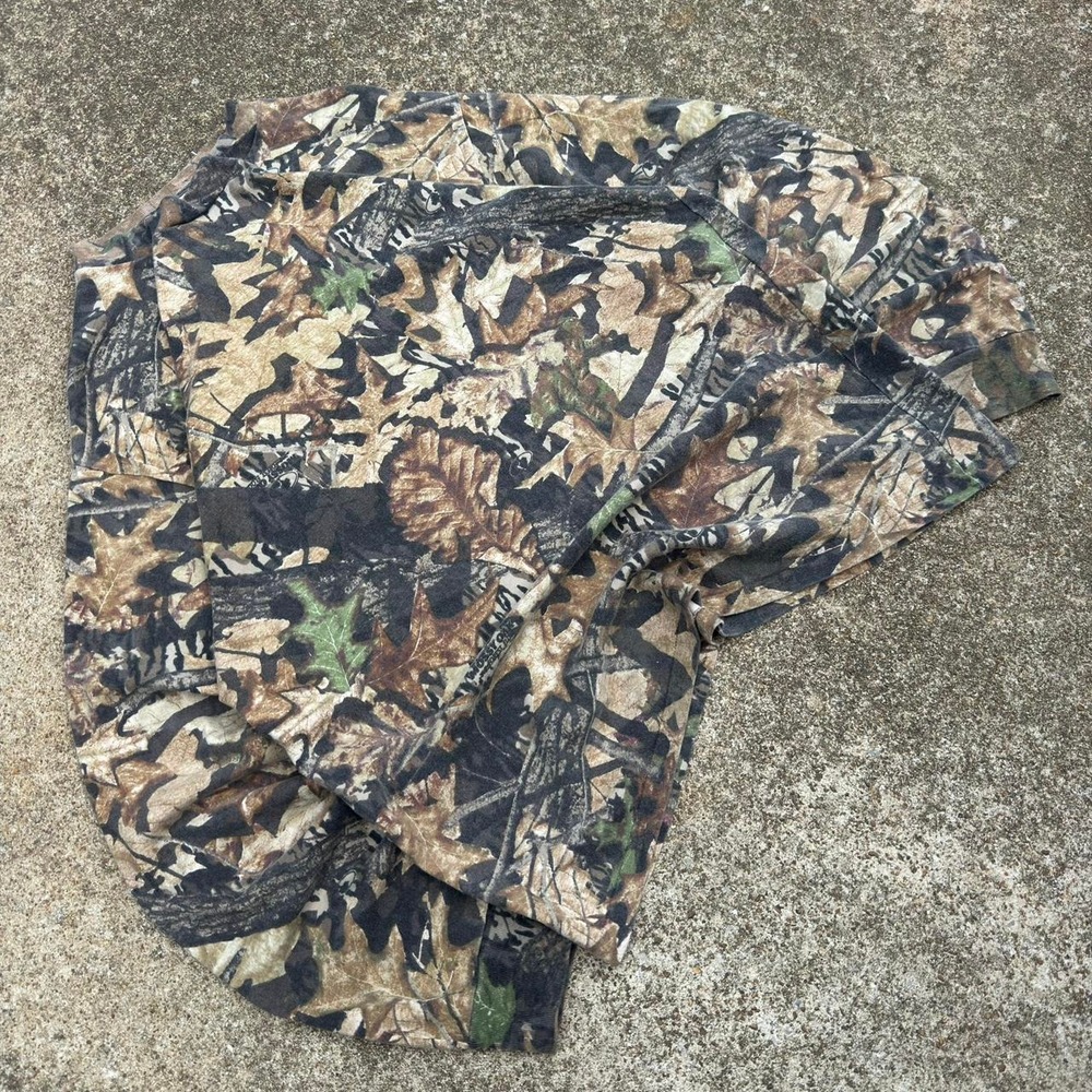 Vintage 90s Mossy Oak Camo T Shirt Single Stitch Gorpcore Nature Large (g4a)